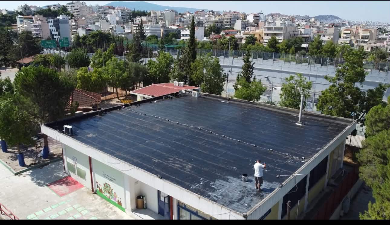 7ο Νηπιαγωγείο μόνωαη ταράτσας