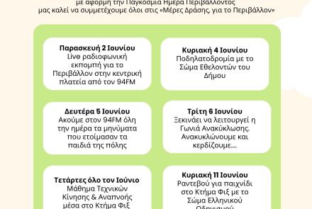 Ημέρες δράσεων για το Περιβάλλον 